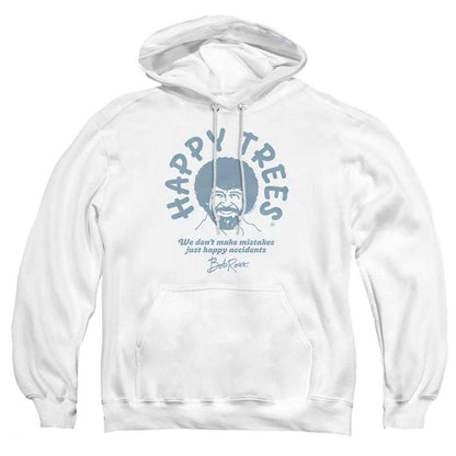 White - Front - Bob Ross Unisex Adult We Don´t Make Mistakes Hoodie