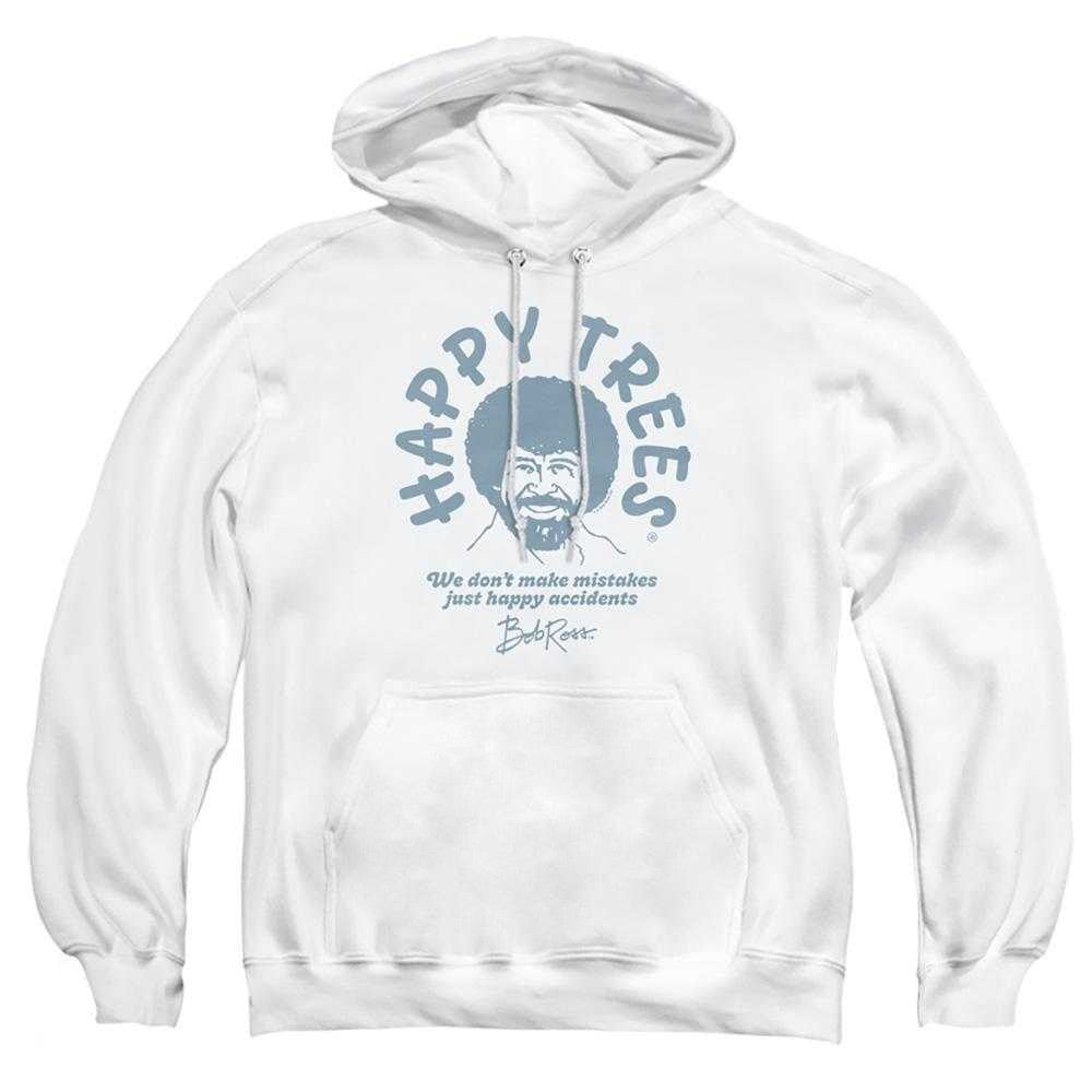 White - Front - Bob Ross Unisex Adult We Don´t Make Mistakes Hoodie