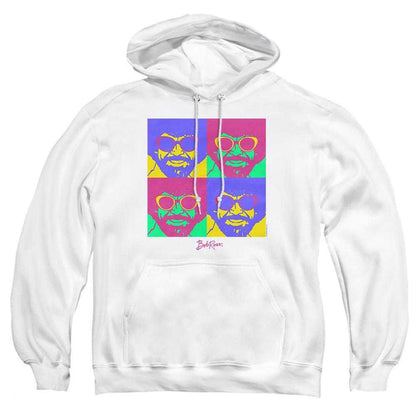 White - Front - Bob Ross Unisex Adult Pop Art Hoodie