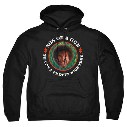Black - Front - Bob Ross Unisex Adult Son Of A Gun Hoodie