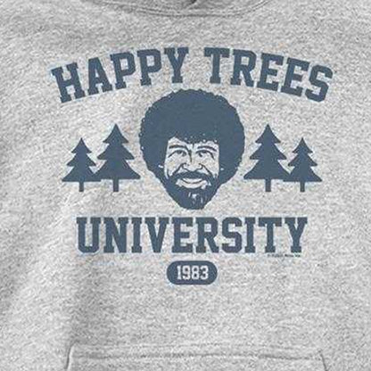 Athletic Heather - Side - Bob Ross Childrens-Kids Happy Trees University Hoodie