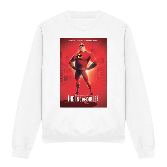 White - Front - The Incredibles Unisex Adult Movie Poster Sweatshirt