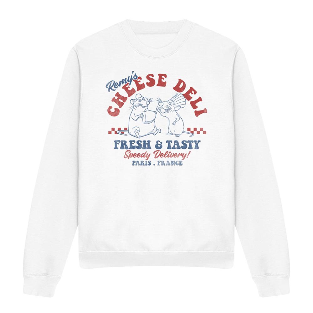White - Front - Ratatouille Unisex Adult Remy´s Cheese Deli Sweatshirt