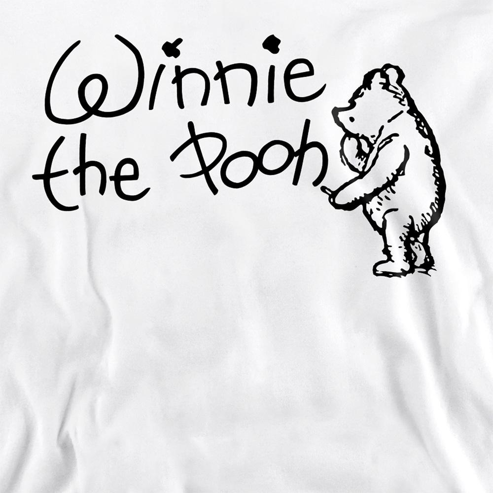 White - Side - Winnie the Pooh Unisex Adult Classic Logo Sweatshirt