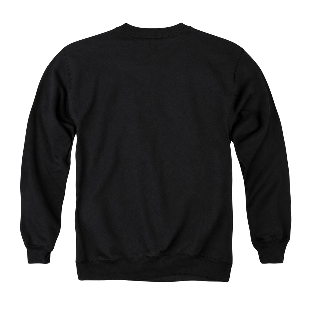 Black - Back - Bob Ross Unisex Adult Just Happy Accidents Retro Sweatshirt