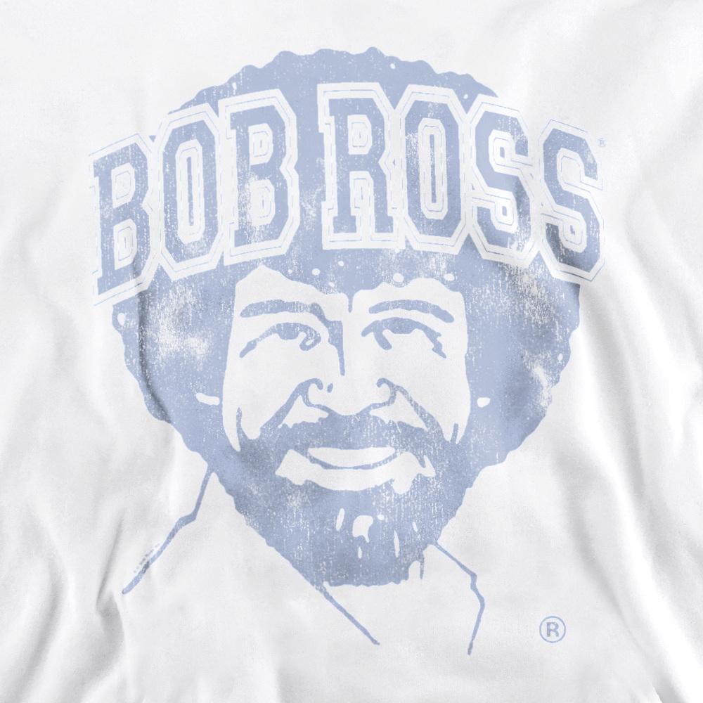 White - Side - Bob Ross Unisex Adult Collegiate Sweatshirt