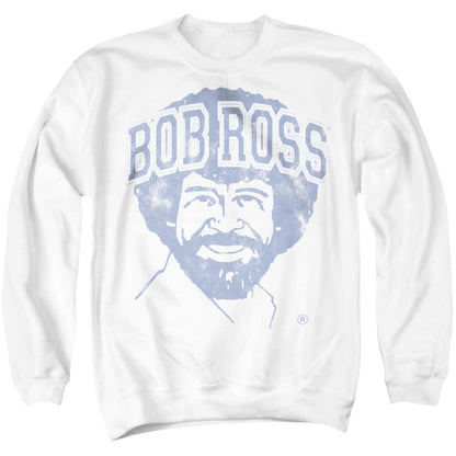 White - Front - Bob Ross Unisex Adult Collegiate Sweatshirt