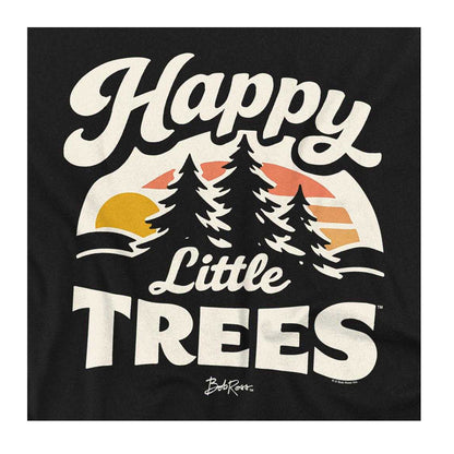 Black - Side - Bob Ross Unisex Adult Happy Little Trees Sun Sweatshirt