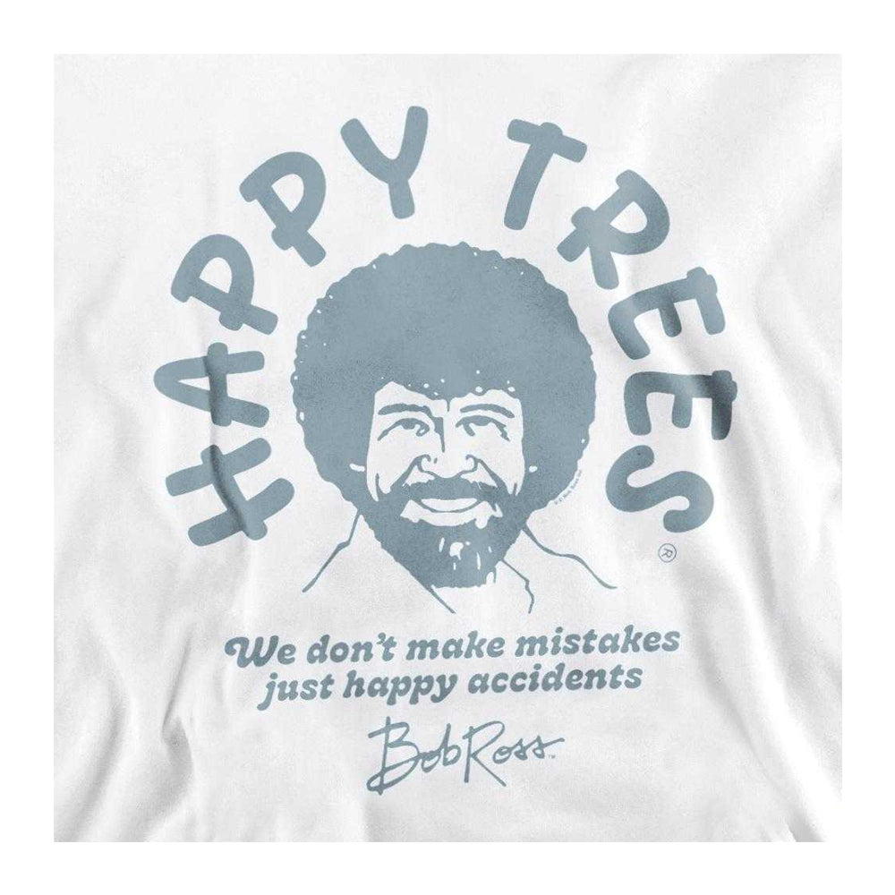 White - Side - Bob Ross Unisex Adult We Don´t Make Mistakes Sweatshirt