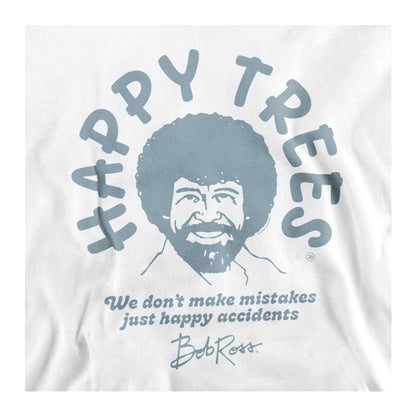White - Side - Bob Ross Unisex Adult We Don´t Make Mistakes Sweatshirt