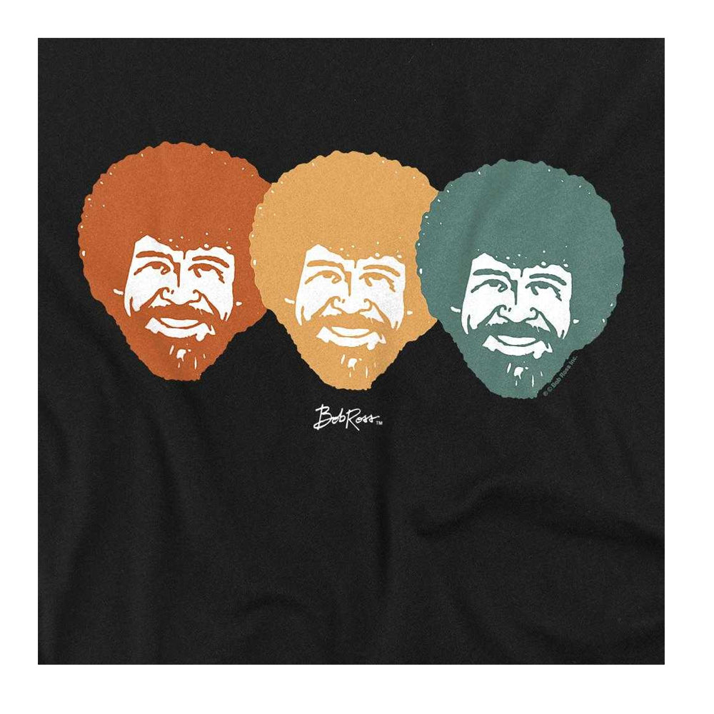 Black - Side - Bob Ross Unisex Adult Traffic Light Sweatshirt