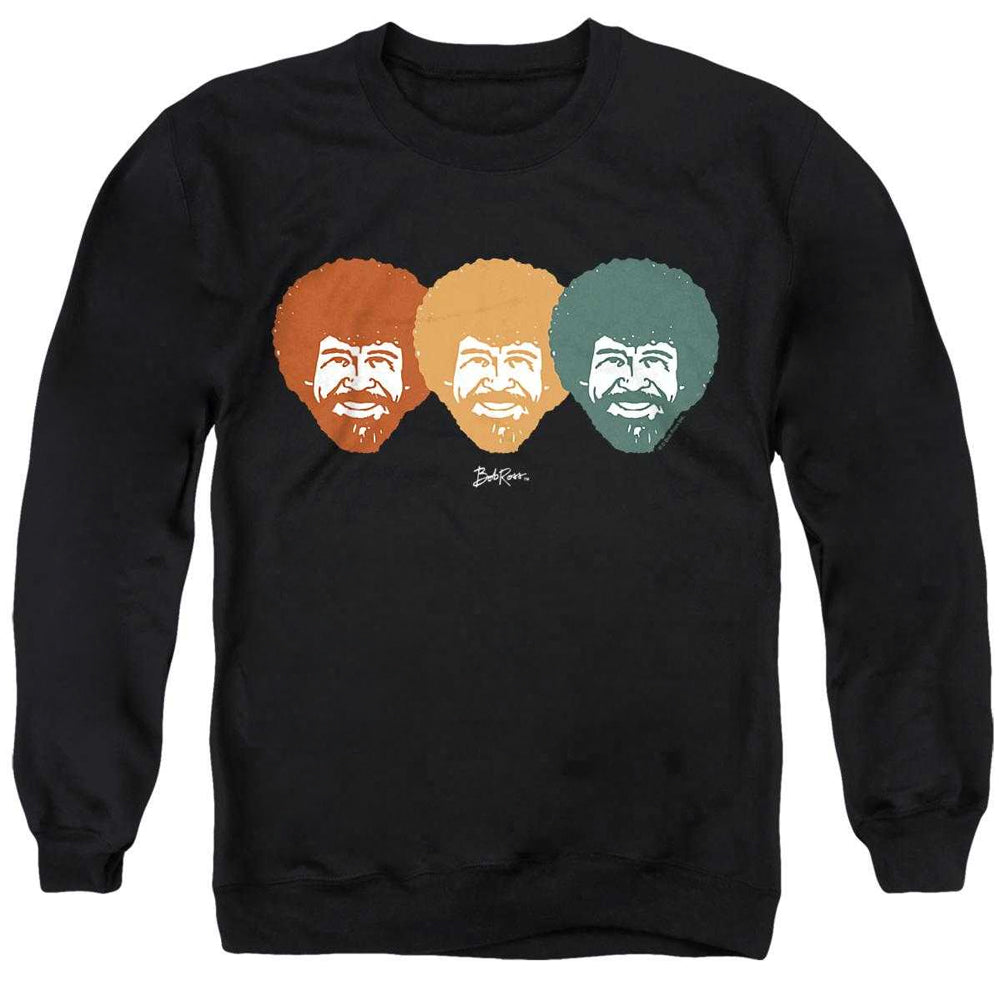 Black - Front - Bob Ross Unisex Adult Traffic Light Sweatshirt