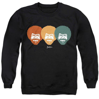 Black - Front - Bob Ross Unisex Adult Traffic Light Sweatshirt