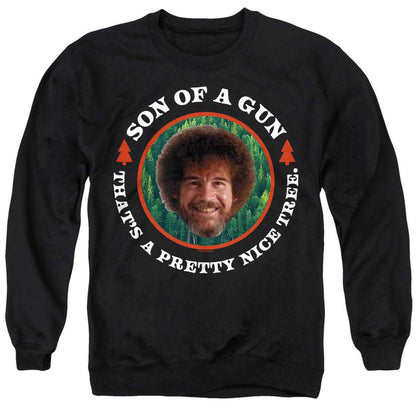 Black - Front - Bob Ross Unisex Adult Son Of A Gun Sweatshirt