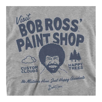 Athletic Heather - Side - Bob Ross Unisex Adult Paint Shop Sweatshirt