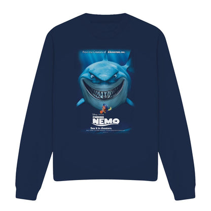 Navy - Front - Finding Nemo Unisex Adult Movie Poster Sweatshirt
