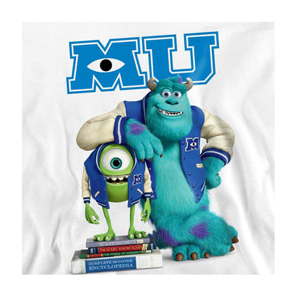 White - Side - Monsters University Unisex Adult Mike & Sulley Pose Sweatshirt