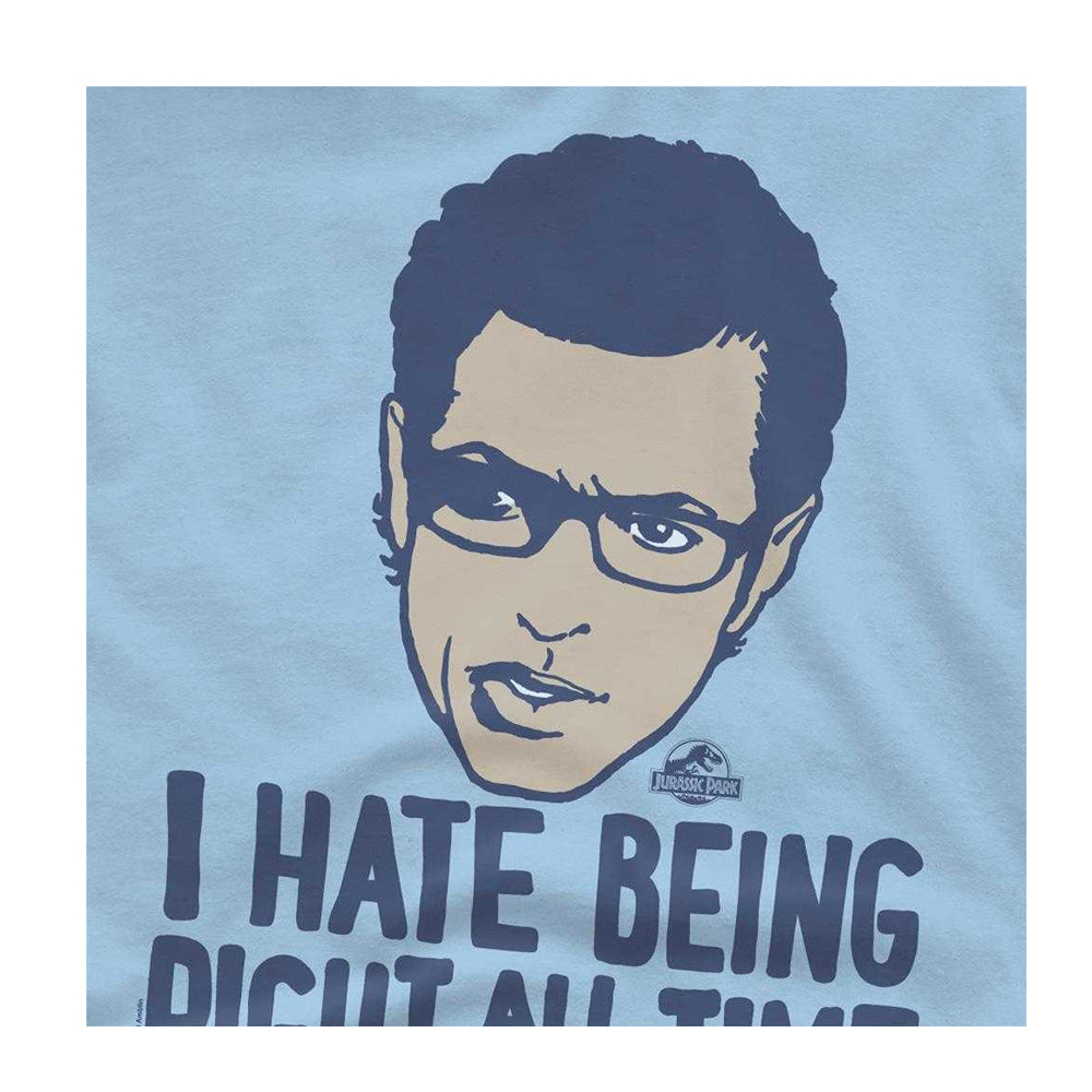 Light Blue - Side - Jurassic Park Unisex Adult Ian Malcolm T-Shirt