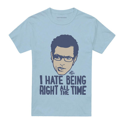 Light Blue - Front - Jurassic Park Unisex Adult Ian Malcolm T-Shirt