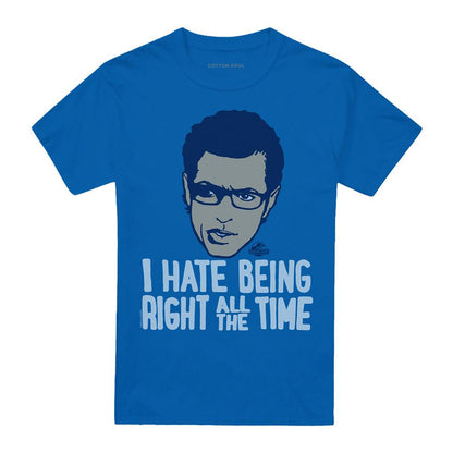 Royal Blue - Front - Jurassic Park Unisex Adult I Hate Being Right All The Time Ian Malcolm T-Shirt