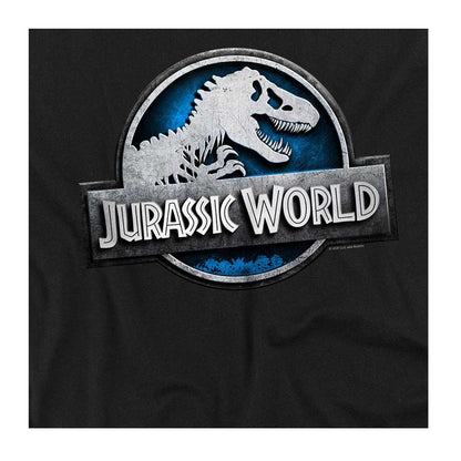 Black - Side - Jurassic World Unisex Adult Logo T-Shirt