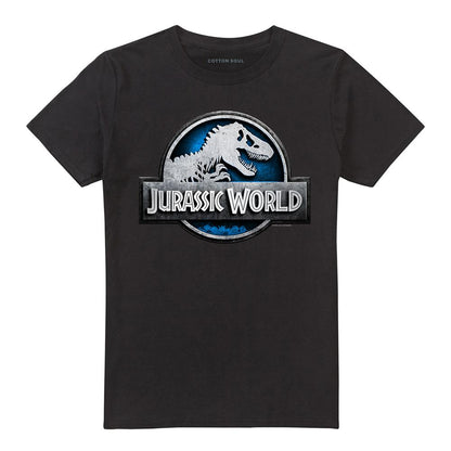 Black - Front - Jurassic World Unisex Adult Logo T-Shirt