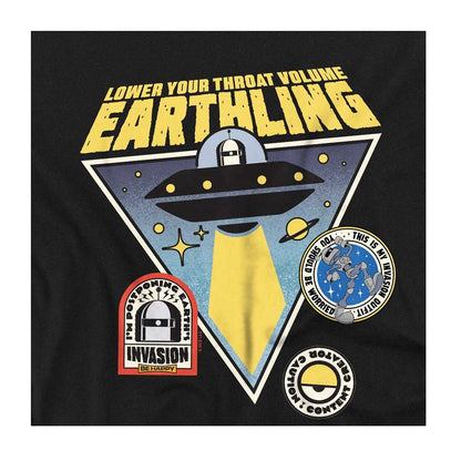 Black - Side - Minions And Monsters Childrens-Kids Dort Earthling Badge Sweatshirt