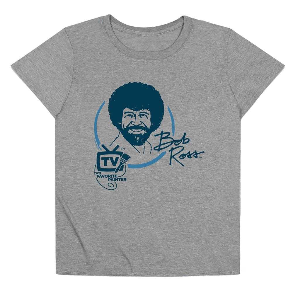 Athletic Heather - Front - Bob Ross Womens-Ladies TV´s Favourite Painter Regular T-Shirt
