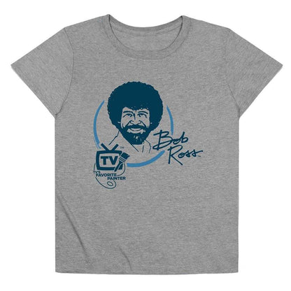Athletic Heather - Front - Bob Ross Womens-Ladies TV´s Favourite Painter Regular T-Shirt