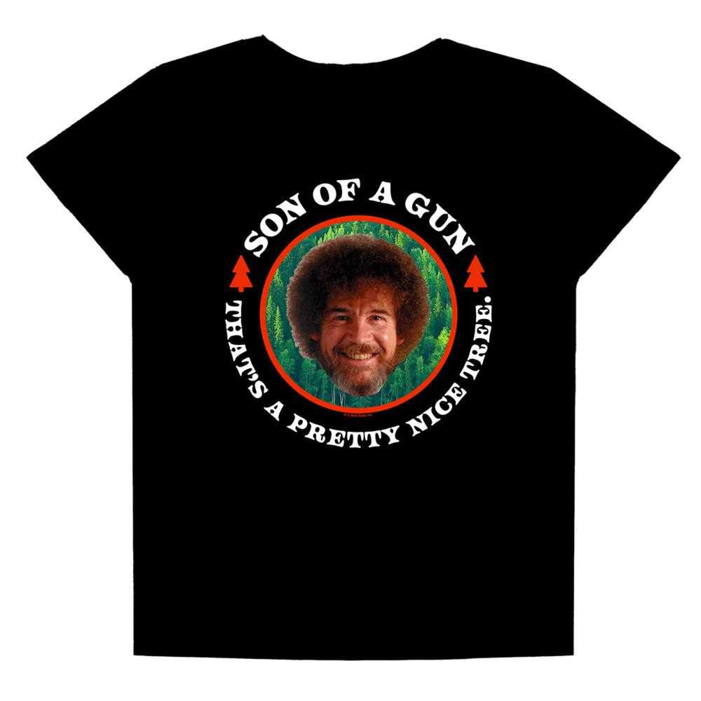 Black - Front - Bob Ross Womens-Ladies Son Of A Gun Regular T-Shirt