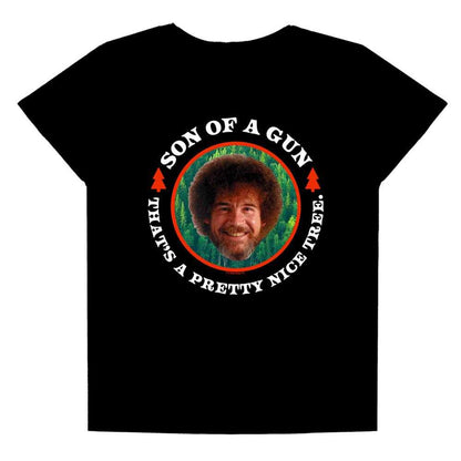Black - Front - Bob Ross Womens-Ladies Son Of A Gun Regular T-Shirt
