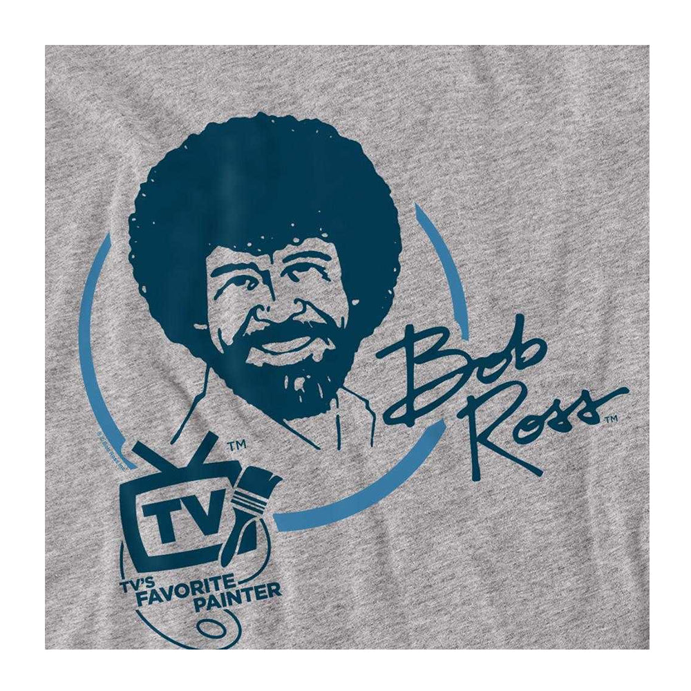 Athletic Heather - Side - Bob Ross Childrens-Kids TV´s Favourite Painter T-Shirt