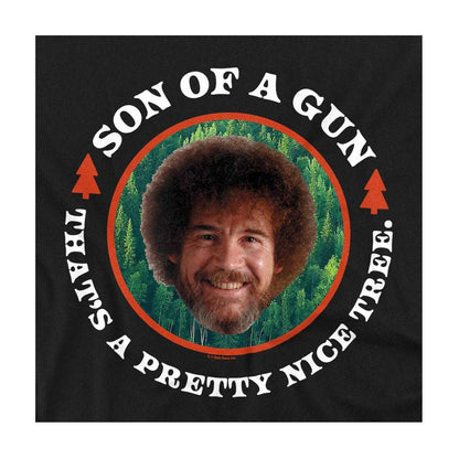 Black - Side - Bob Ross Unisex Adult Son Of A Gun Long-Sleeved T-Shirt