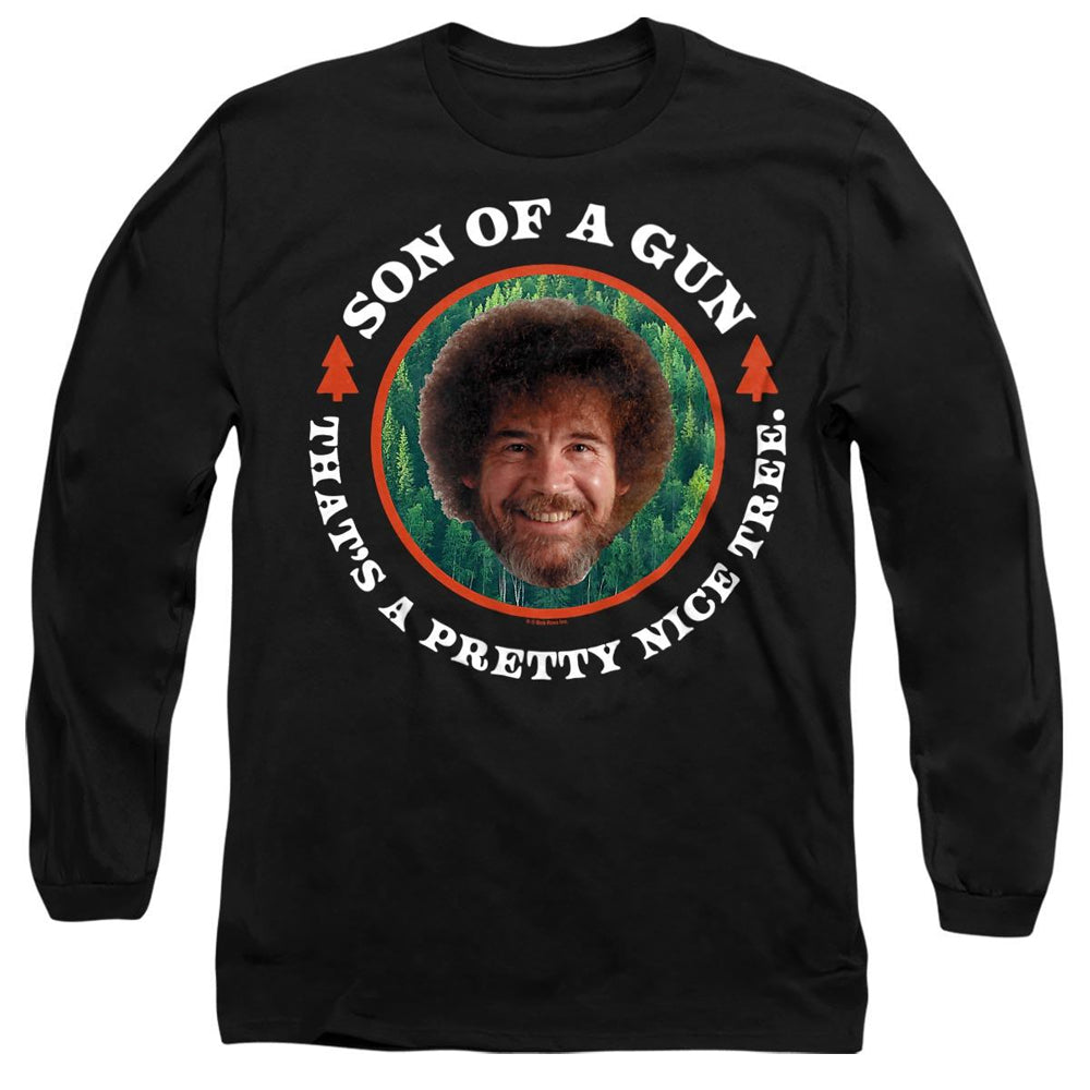 Black - Front - Bob Ross Unisex Adult Son Of A Gun Long-Sleeved T-Shirt