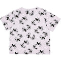 Pink-Black - Back - Disney Womens-Ladies Kissing Mickey & Minnie Mouse Short Pyjama Set