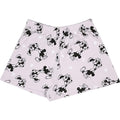 Pink-Black - Side - Disney Womens-Ladies Kissing Mickey & Minnie Mouse Short Pyjama Set
