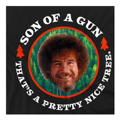Black - Side - Bob Ross Unisex Adult Son Of A Gun T-Shirt