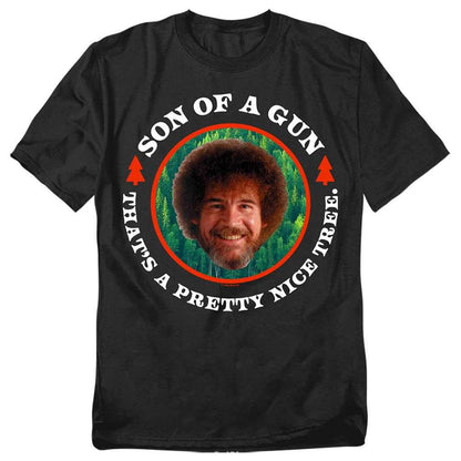 Black - Front - Bob Ross Unisex Adult Son Of A Gun T-Shirt