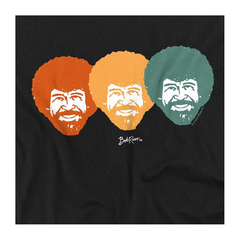 Black - Side - Bob Ross Womens-Ladies Traffic Light Regular T-Shirt