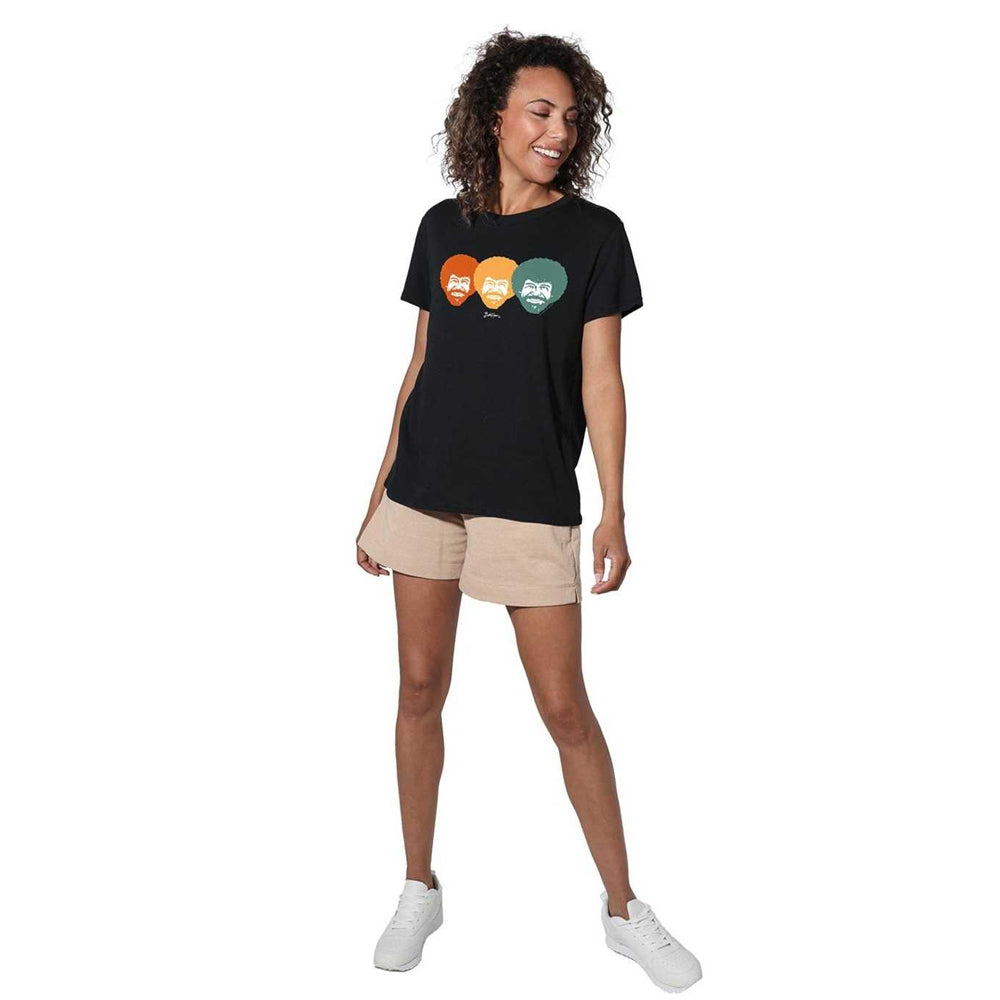 Black - Pack Shot - Bob Ross Womens-Ladies Traffic Light Regular T-Shirt