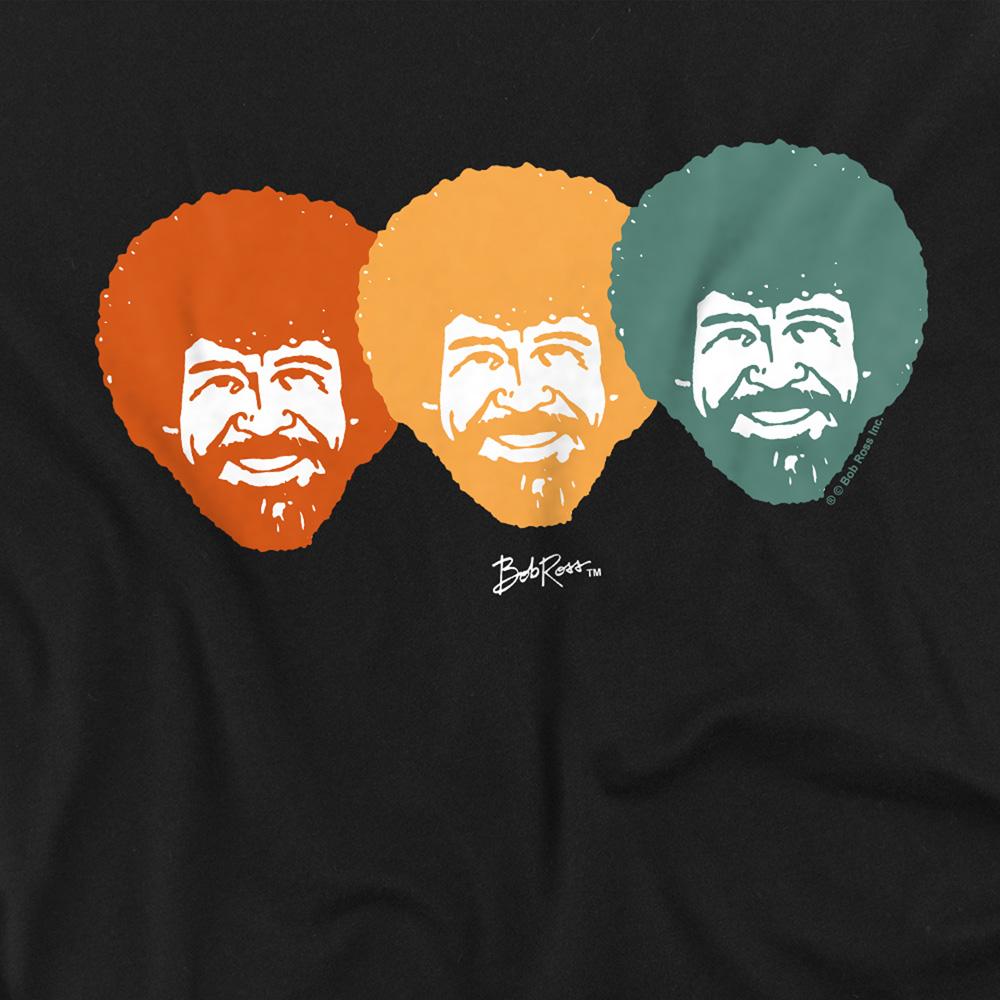 Black - Side - Bob Ross Womens-Ladies Traffic Light Fitted T-Shirt