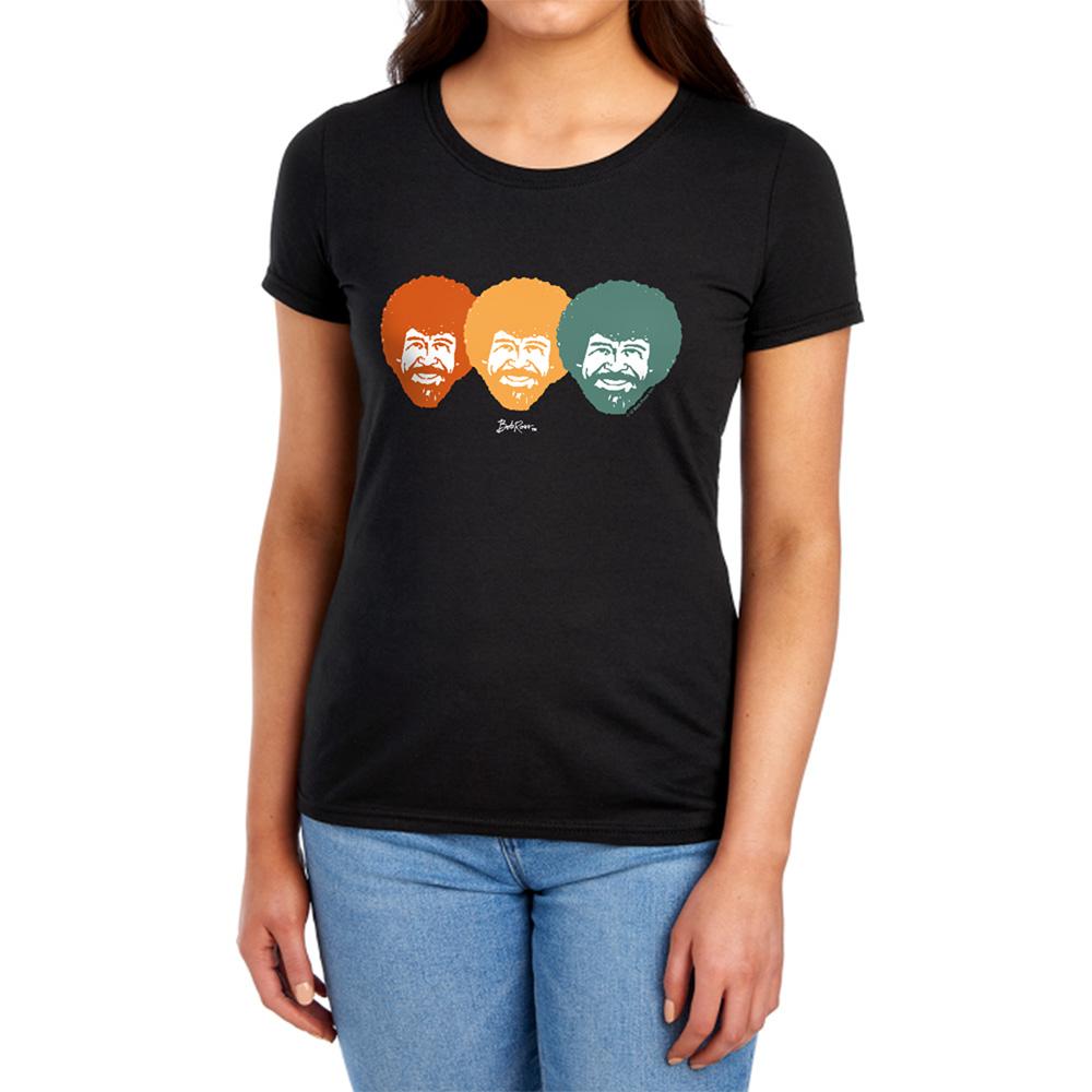 Black - Lifestyle - Bob Ross Womens-Ladies Traffic Light Fitted T-Shirt