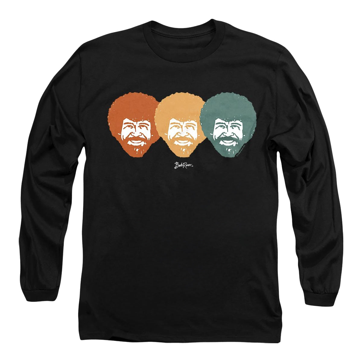 Black - Front - Bob Ross Unisex Adult Traffic Light Long-Sleeved T-Shirt