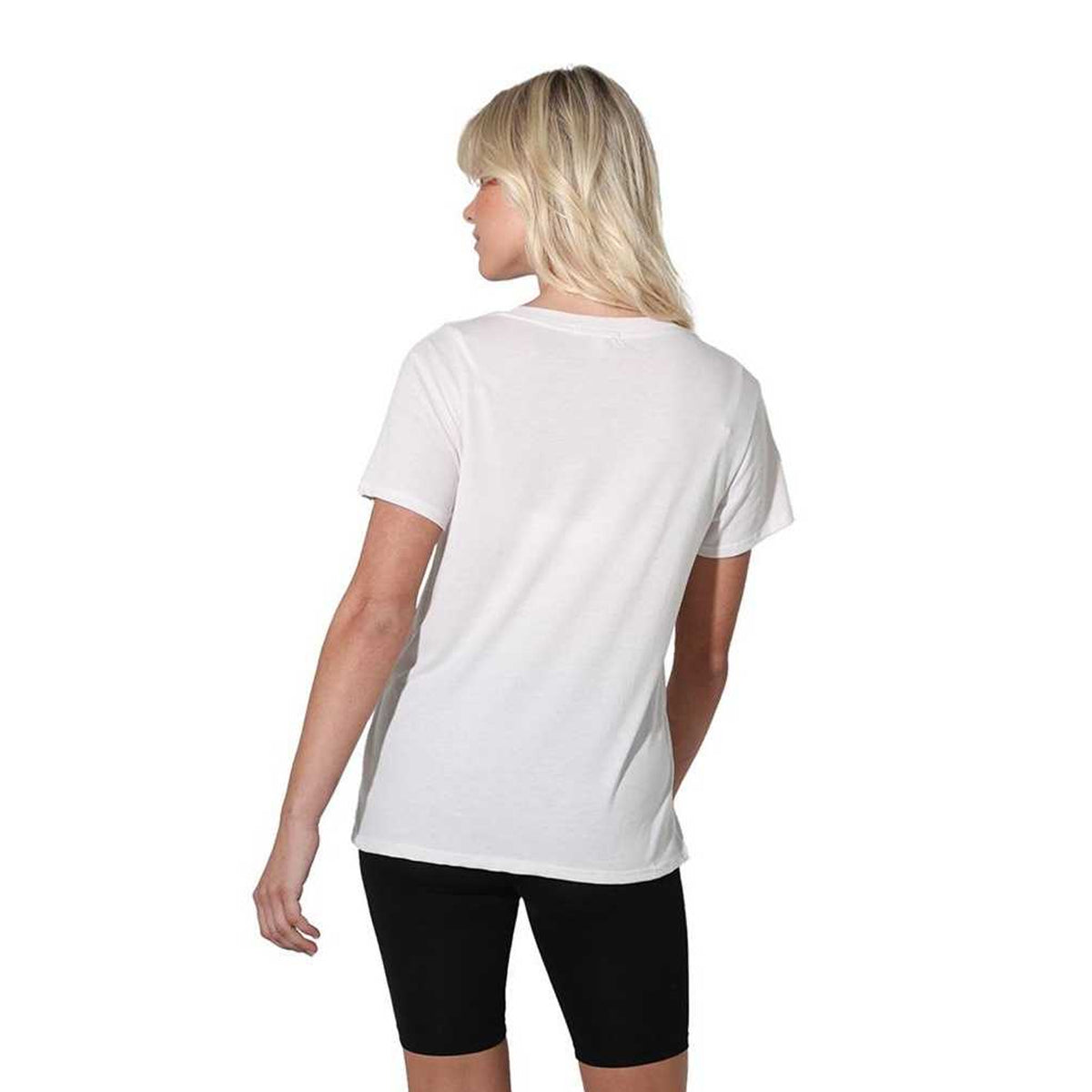 White - Back - Bob Ross Womens-Ladies Pop Art T-Shirt