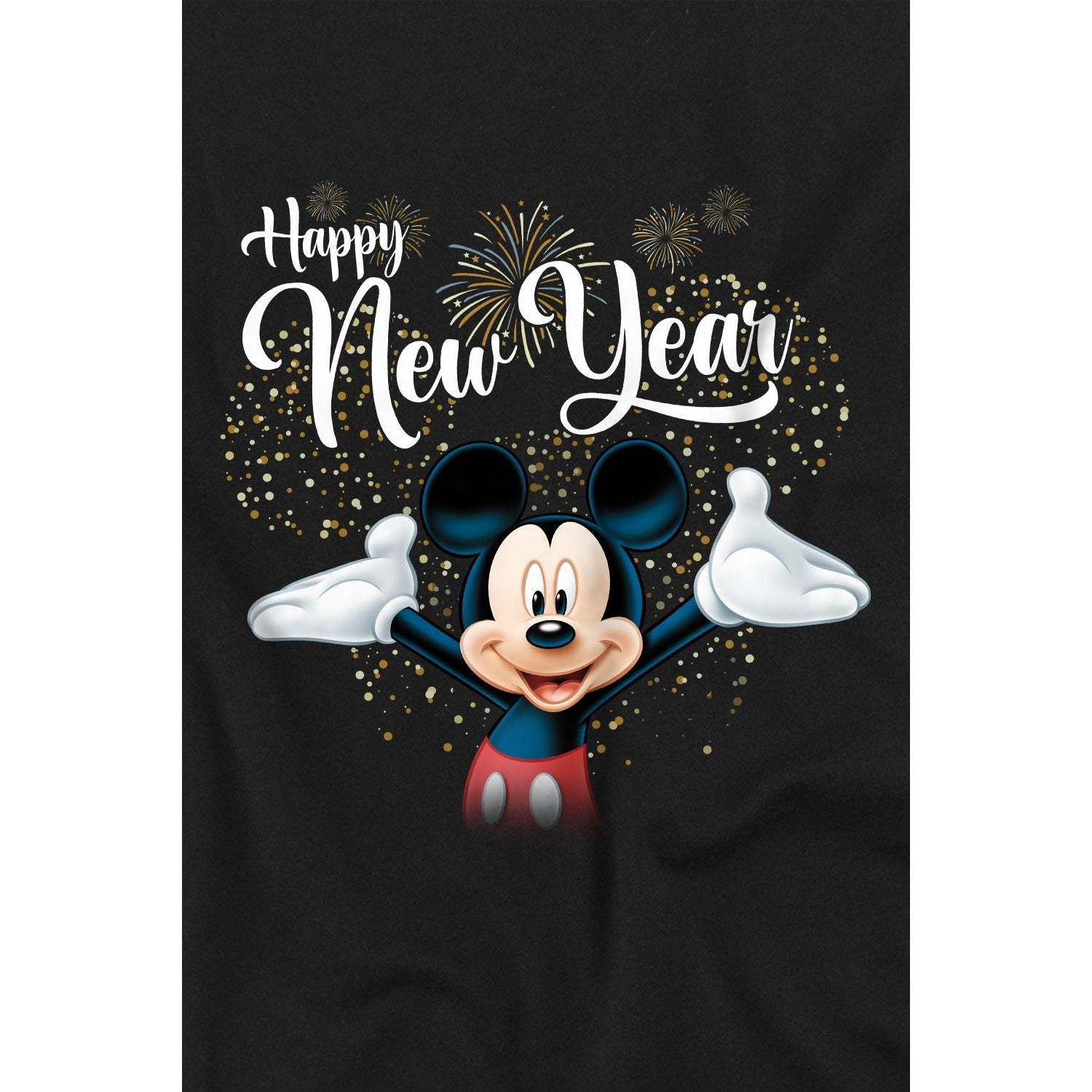 Black - Lifestyle - Disney Childrens-Kids Mickey Mouse New Year T-Shirt