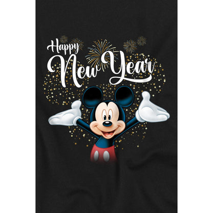 Black - Lifestyle - Disney Childrens-Kids Mickey Mouse New Year T-Shirt