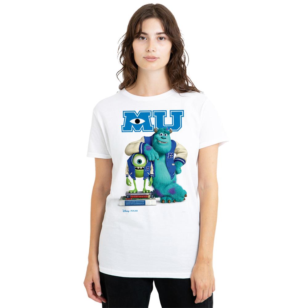 White - Lifestyle - Monsters University Womens-Ladies Mike & Sulley Pose T-Shirt