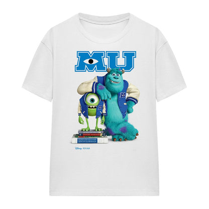 White - Front - Monsters University Womens-Ladies Mike & Sulley Pose T-Shirt