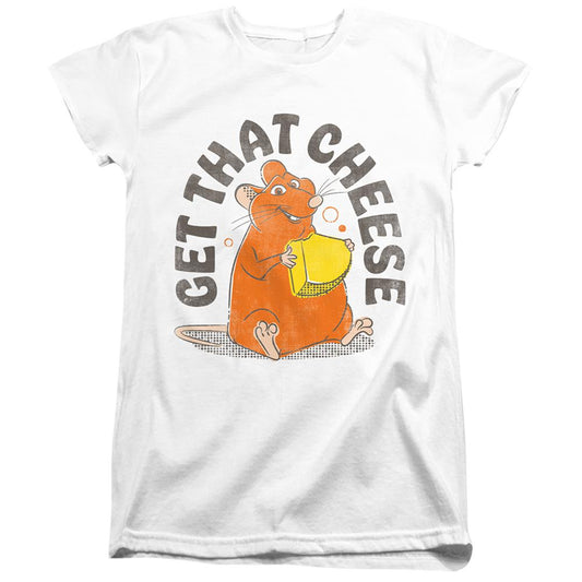 White - Front - Ratatouille Womens-Ladies Get That Cheese Fitted T-Shirt