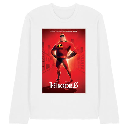 White - Front - The Incredibles Unisex Adult Movie Poster Long-Sleeved T-Shirt